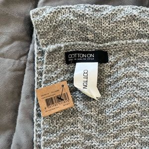 NWT Cotton On Knit Infinity Scarf in Grey